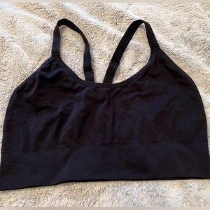 Laura Ashley Black T-Back Seamless Bralette Sz 2X